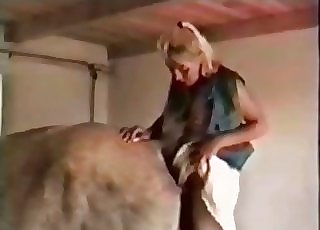 Zoophile with belt cock torn up a pony butthole
