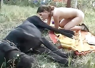 Awesome amateur zoophilia with animal