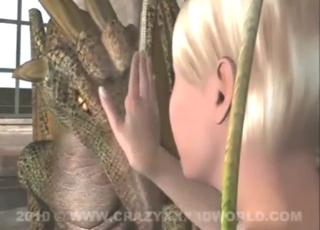 Animated zoo porn with a dragon that gets wild